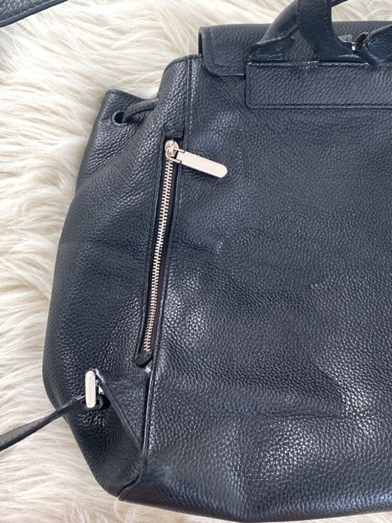 Kate Spade Black Pebbled Leather Backpack M Adjustable Straps  Great Condition main image 9